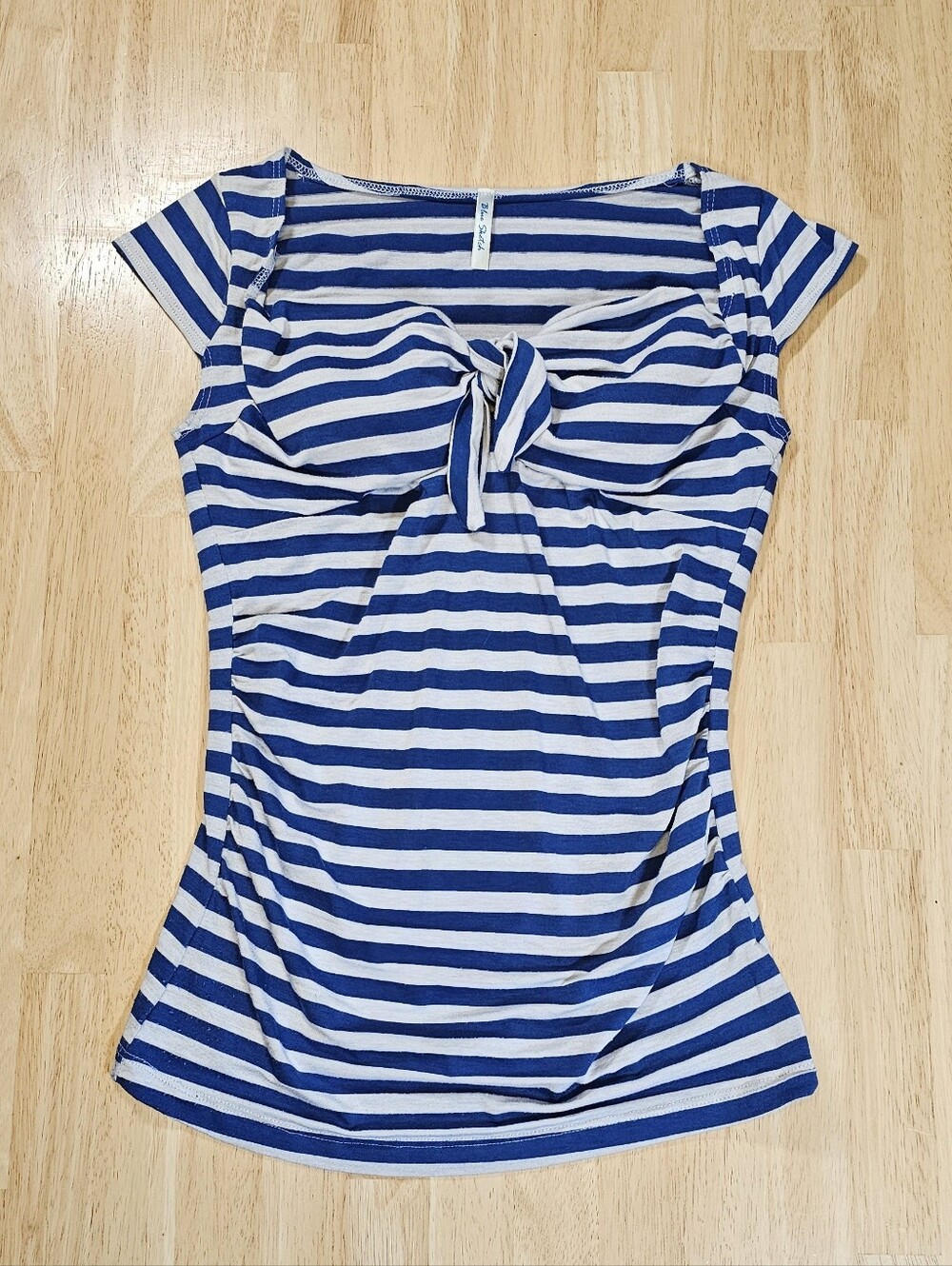 Nautical Navy Blue & White Striped Top